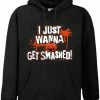 Bewild Halloween Shirts - Get Smashed Adult Hoodie Halloween Prints