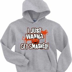 Bewild Halloween Shirts - Get Smashed Adult Hoodie Halloween Prints