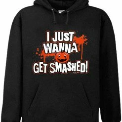 Bewild Halloween Shirts - Get Smashed Adult Hoodie Halloween Prints