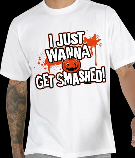 Bewild Halloween Shirts - Get Smashed Adult T-Shirt 6 Bewild Halloween Shirts - Get Smashed Adult T-Shirt