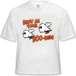 Bewild Cool Funny & Offensive Halloween Shirts - Show Me Your Boo Bees Adult Men's T-Shirt