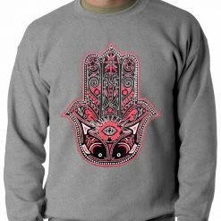 Bewild Hamsa - Hand Of Protection Crewneck Cool Funny & Offensive