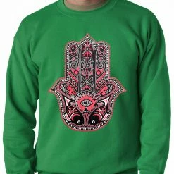 Bewild Hamsa - Hand Of Protection Crewneck Cool Funny & Offensive