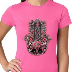 Bewild Cool Funny & Offensive Hamsa - Hand Of Protection Ladies T-shirt