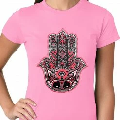 Bewild Cool Funny & Offensive Hamsa - Hand Of Protection Ladies T-shirt