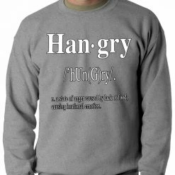 Bewild Hip-Hop Inspired Clothing Hangry Definition Adult Crewneck