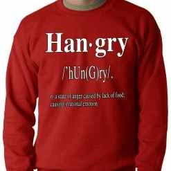 Bewild Hip-Hop Inspired Clothing Hangry Definition Adult Crewneck