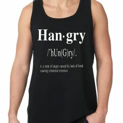 Bewild Cool Funny & Offensive Hangry Definition Tank Top