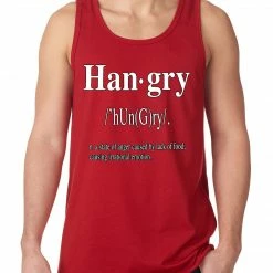 Bewild Cool Funny & Offensive Hangry Definition Tank Top