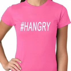 Bewild Cool Funny & Offensive Hangry #Hangry Ladies T-shirt