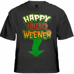 Bewild Halloween Prints Happy Hallo-Weener Halloween T-Shirt