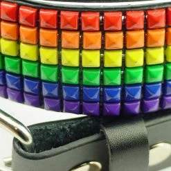 Bewild Happy Rainbow Leather Pyramid Belt Belts 9 Bewild Happy Rainbow Leather Pyramid Belt Belts