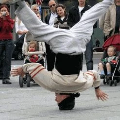 Bewild Beanies & Headspins Head Spin Beanies - BBOY Headspin Break Dance Beanie (Khaki / Black)