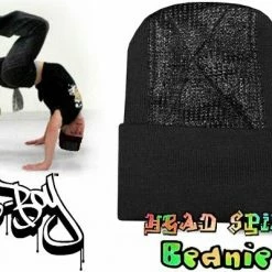 Bewild Beanies & Headspins Head Spin Beanies - BBOY Headspin Break Dance Beanie (Orange / Black)