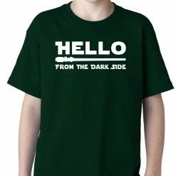 Bewild Cool Funny & Offensive Hello - From The Dark Side Kids T-shirt