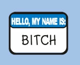 Bewild Hello My Name Is Bitch Girls T-Shirt