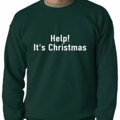 Bewild Help! It's Christmas Funny Holiday Adult Crewneck