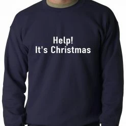 Bewild Help! It's Christmas Funny Holiday Adult Crewneck