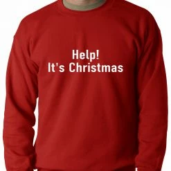 Bewild Help! It's Christmas Funny Holiday Adult Crewneck