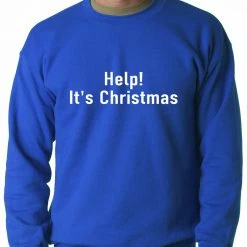 Bewild Help! It's Christmas Funny Holiday Adult Crewneck