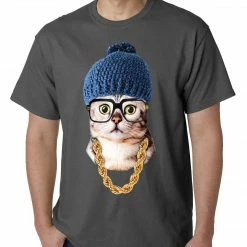 Bewild Hipster Kitten Mens T-shirt Cool Funny & Offensive