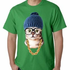 Bewild Hipster Kitten Mens T-shirt Cool Funny & Offensive