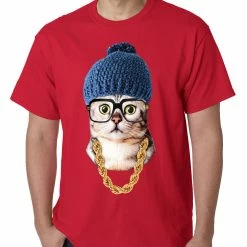Bewild Hipster Kitten Mens T-shirt Cool Funny & Offensive