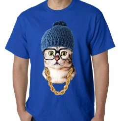 Bewild Hipster Kitten Mens T-shirt Cool Funny & Offensive