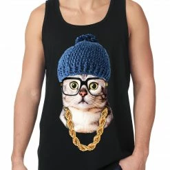 Bewild Hipster Kitten Tank Top Cool Funny & Offensive