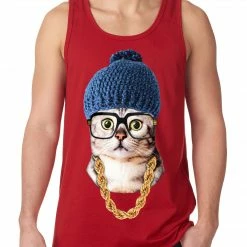 Bewild Hipster Kitten Tank Top Cool Funny & Offensive