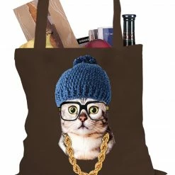 Bewild Hipster Kitten Tote Bag Cool Funny & Offensive