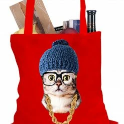 Bewild Hipster Kitten Tote Bag Cool Funny & Offensive