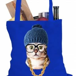 Bewild Hipster Kitten Tote Bag Cool Funny & Offensive
