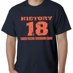 Bewild History 18 Manning Record Breaking Mens T-shirt Sport Inspiration
