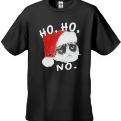 Bewild Ho Ho No Angry Cat Kid's T-Shirt Holiday Prints