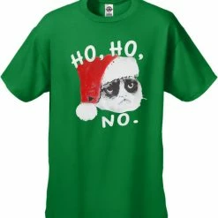 Bewild Ho Ho No Angry Cat Kid's T-Shirt Holiday Prints
