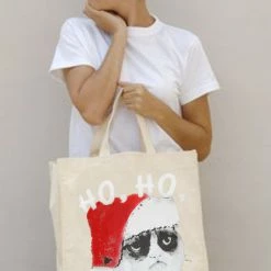 Bewild Ho Ho No Angry Cat Tote Bag Cool Funny & Offensive