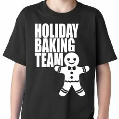 Bewild Holiday Prints Holiday Baking Team Christmas Cookies Kids T-shirt