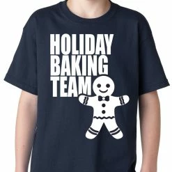 Bewild Holiday Prints Holiday Baking Team Christmas Cookies Kids T-shirt