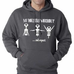 Bewild Holiday Workout Funny Adult Hoodie Holiday Prints