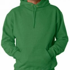 Bewild Blank & Comfy Hooded Sweatshirt :: Unisex Pull Over Hoodie (Kelly Green)