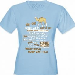 Bewild Cool Funny & Offensive Hump Day Camel Girl's T-Shirt (Brown & White Print)