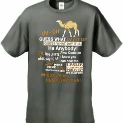 Bewild Hump Day Camel T-Shirt (Brown & White Print) Cool Funny & Offensive