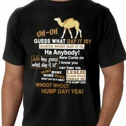 Bewild Hump Day Camel T-Shirt (Brown & White Print) Cool Funny & Offensive