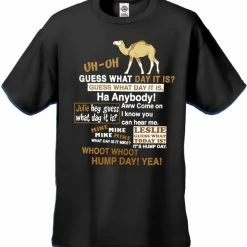 Bewild Hump Day Camel T-Shirt (Brown & White Print) Cool Funny & Offensive