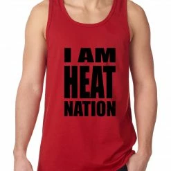 Bewild Sport Inspiration I Am Heat Nation Basketball Tank Top
