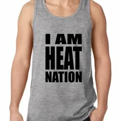 Bewild Sport Inspiration I Am Heat Nation Basketball Tank Top