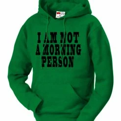 Bewild Cool Funny & Offensive I Am Not A Morning Person Cara Delevingne Vogue Adult Hoodie