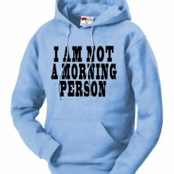 Bewild Cool Funny & Offensive I Am Not A Morning Person Cara Delevingne Vogue Adult Hoodie