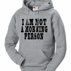 Bewild Cool Funny & Offensive I Am Not A Morning Person Cara Delevingne Vogue Adult Hoodie